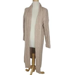 J by Joie Long Line Tan Lace Knit Cardigan Size Small